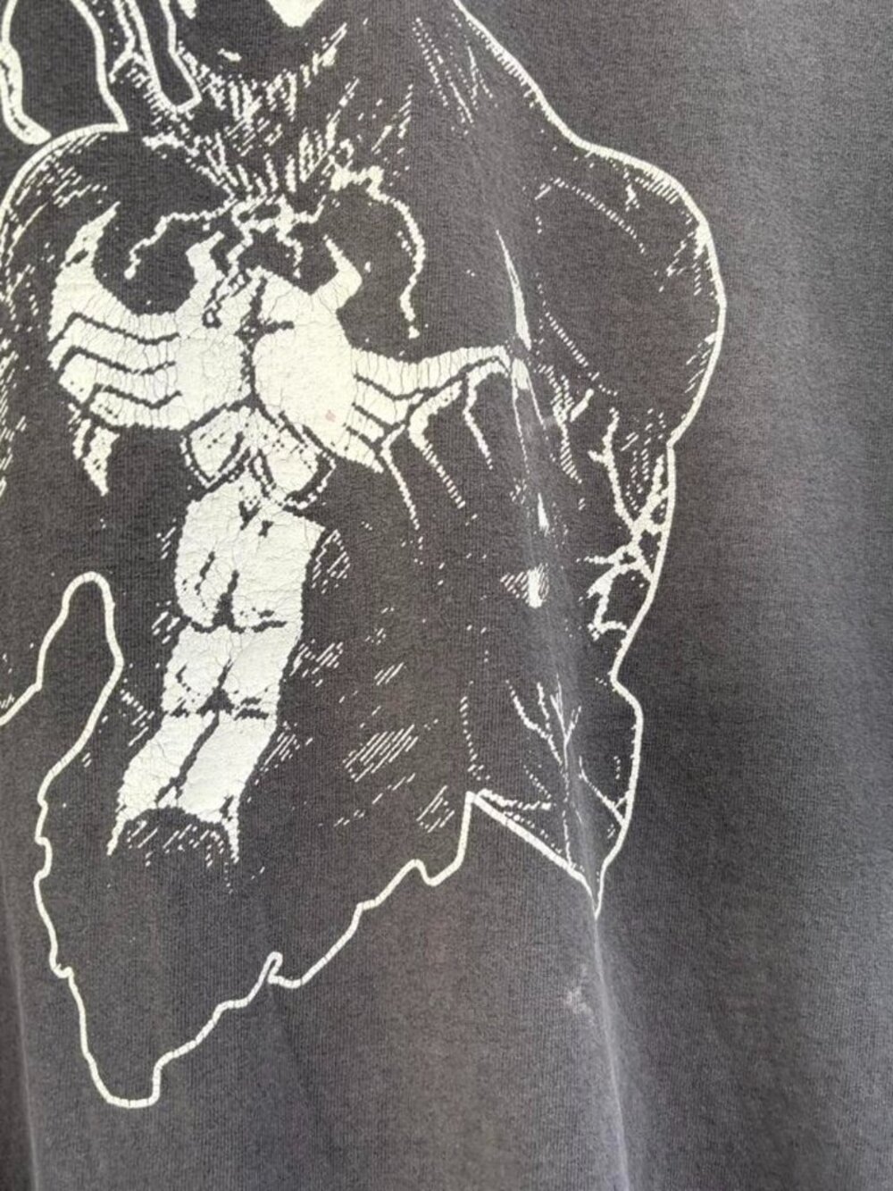 Vintage Black Faded Venom TShirt